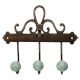 Sage Green White Dot Ceramic Iron Hooks